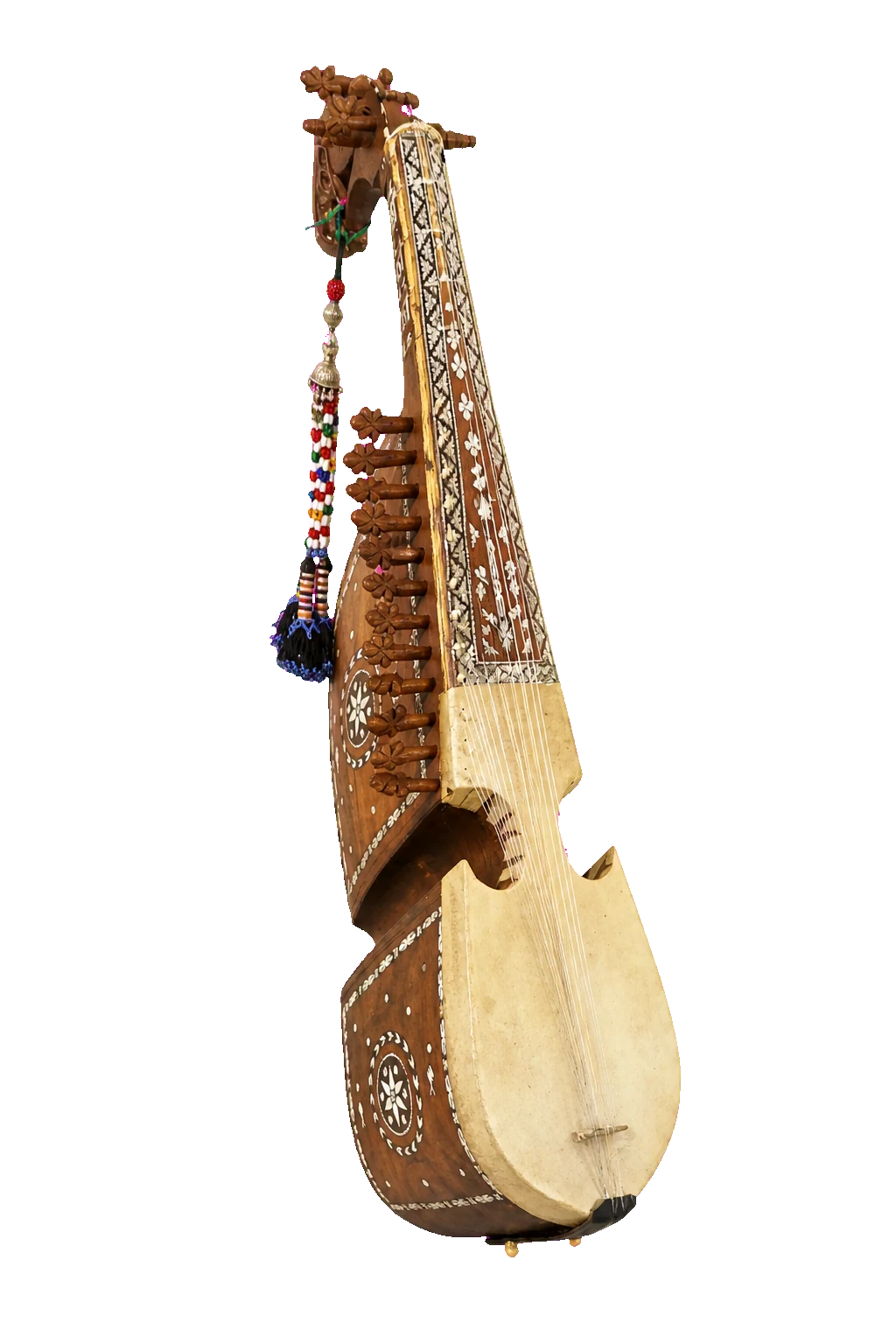 Original three-dimensional illustration of a traditional rabab